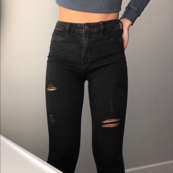 Hollister Denim - hollister black skinny jeans jeggings